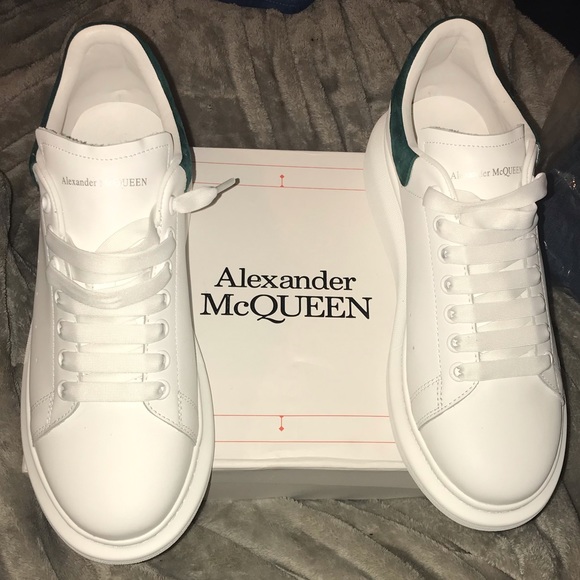 green suede alexander mcqueen sneakers
